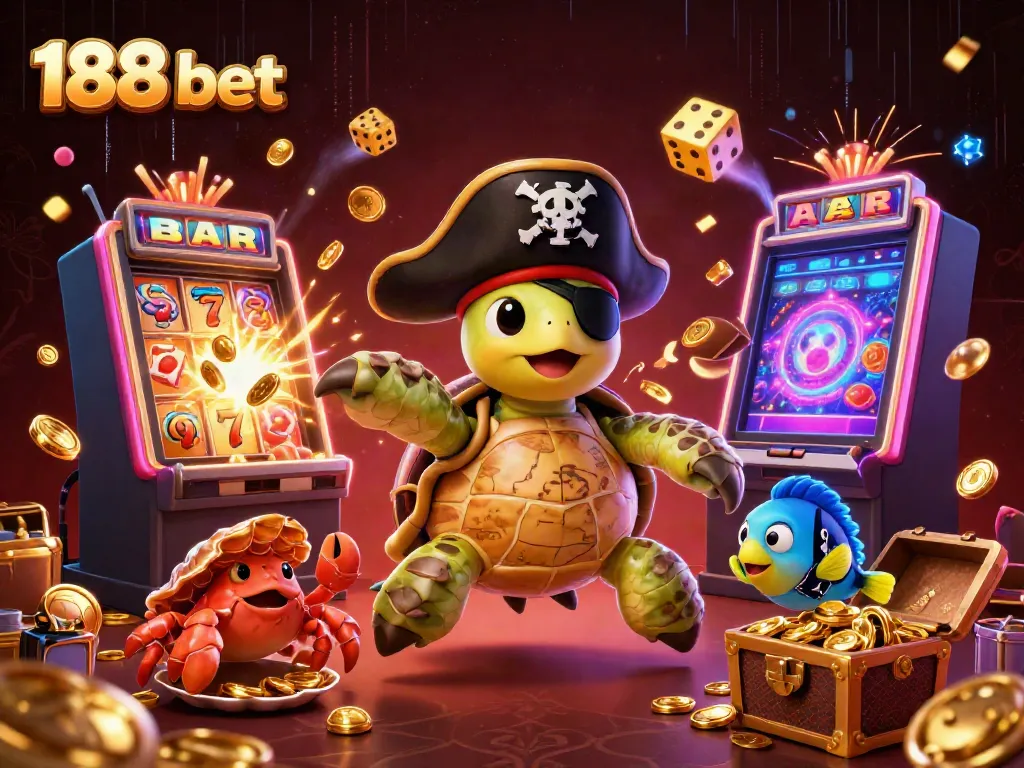 Experience thrilling action with the 188 bet casino scene featuring vibrant treasure and dynamic game elements.