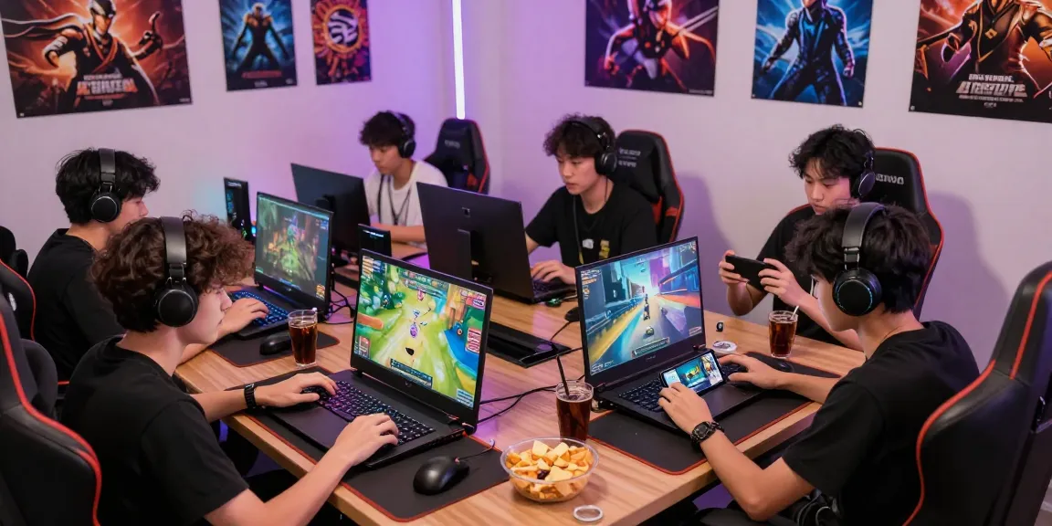 Engaging online gaming scene showcasing players using devices and enjoying vibrant graphics, highlighting Rr8i in the dynamic environment.