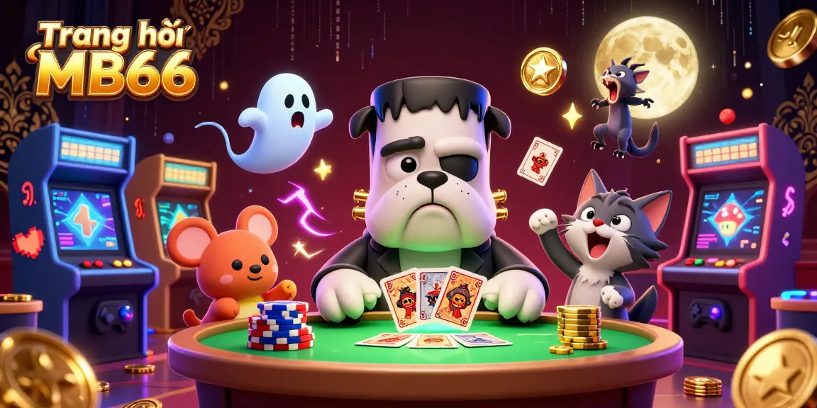 Experience thrilling gameplay at Trang chủ MB66 with a lively 3D casino scene featuring vibrant characters.