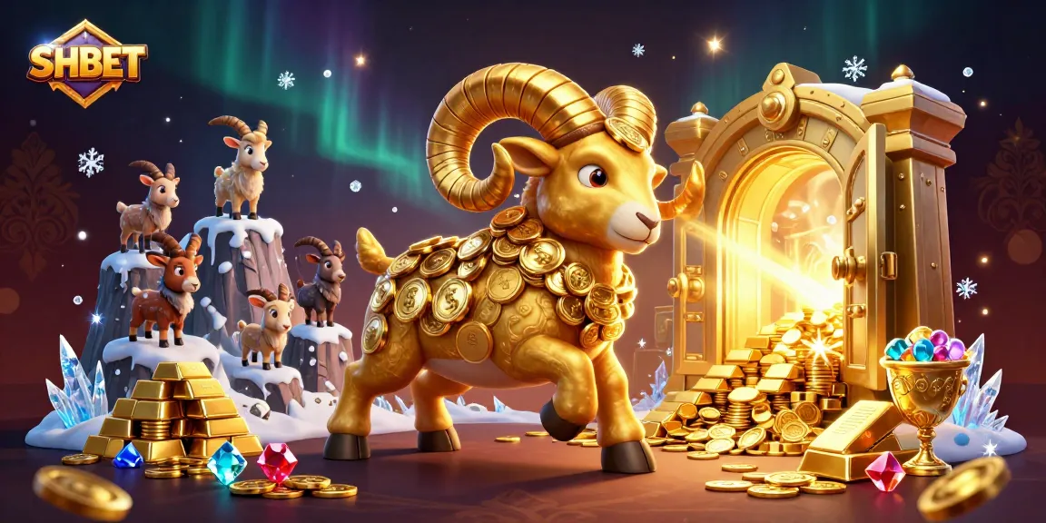 Join the action at SHBET's vibrant casino filled with golden treasures and animated scenes.